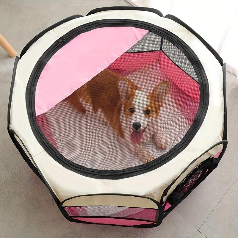 1pc Foldable Octagon Pet Playpen Tent, Oxford | PetNestUK