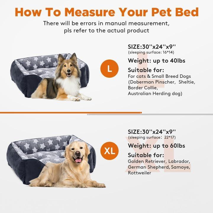 MIXJOY Dog Bed Washable, Super Soft Cosy Dog | PetNestUK