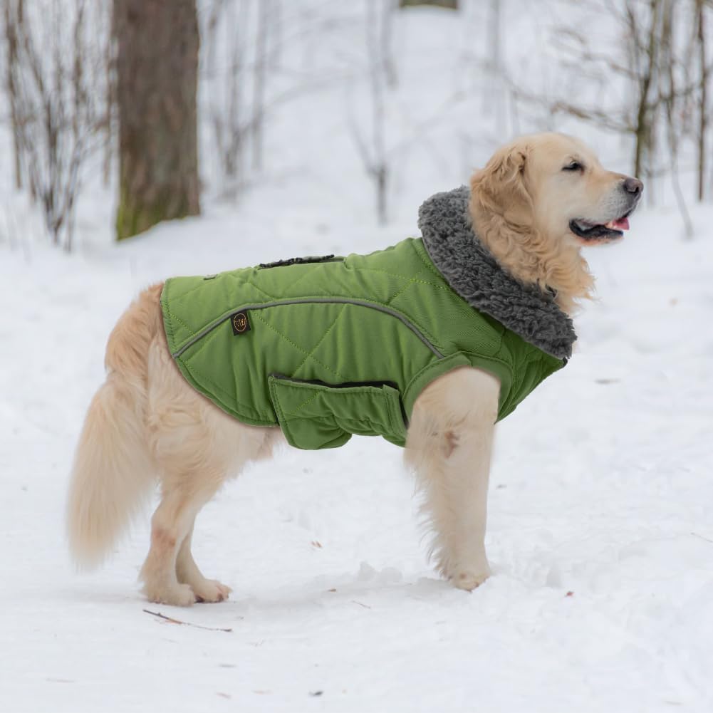 EMUST Fleece-Lined Winter Dog Coat