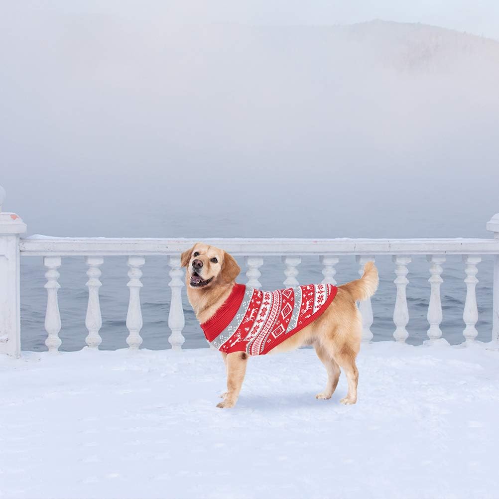 BINGPET Classic Dog Jumper Snowflake Elk Pattern | PetNestUK
