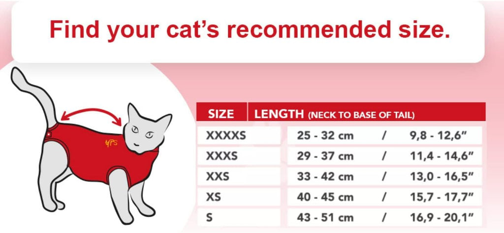 MPS Medical Pet Shirt Cat, Surgery Recovery | PetNestUK