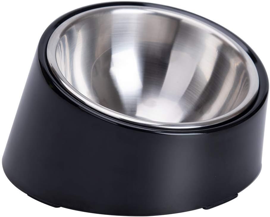 SuperDesign Slanted Stainless-Steel Pet Bowl