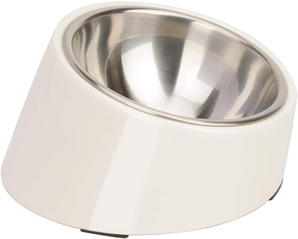SuperDesign Slanted Stainless-Steel Pet Bowl