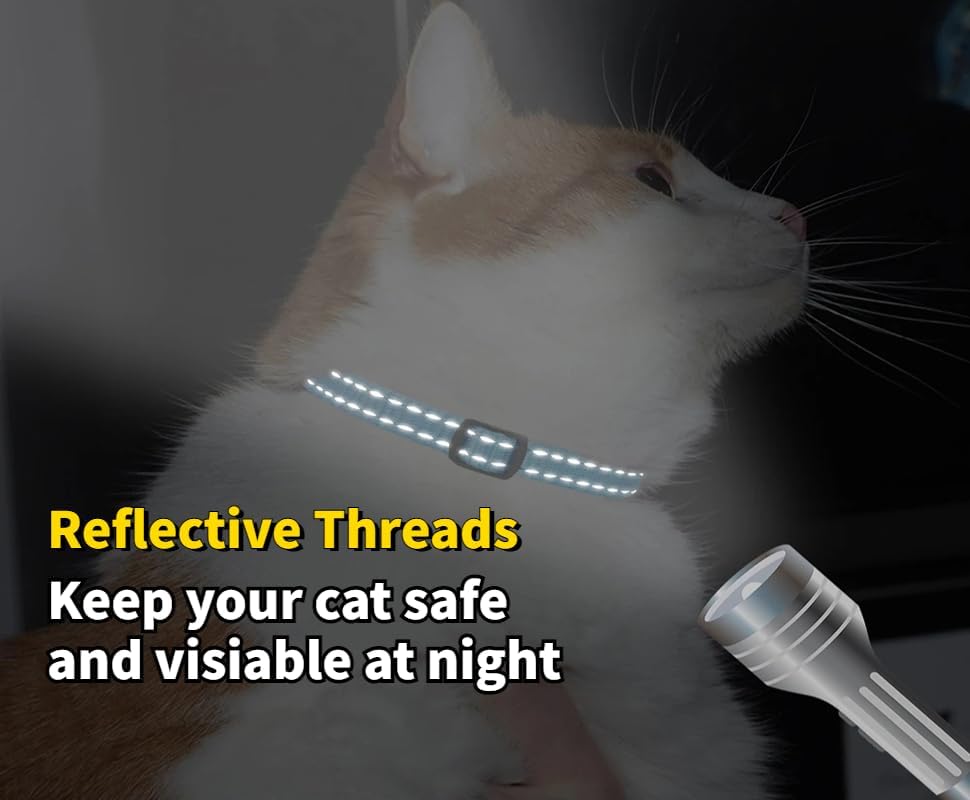 SEOUGEE Cat Collar Quick Release with | PetNestUK