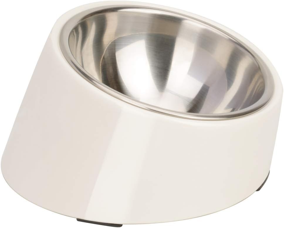 SuperDesign Slanted Stainless-Steel Pet Bowl