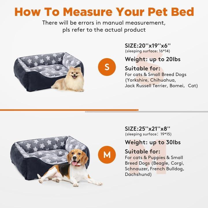 MIXJOY Dog Bed Washable, Super Soft Cosy Dog | PetNestUK