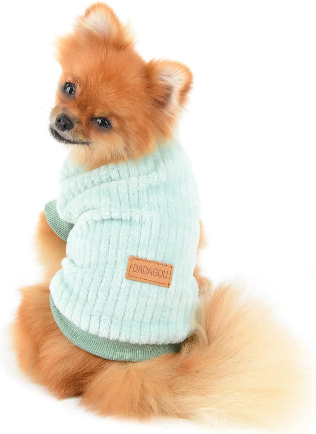 SMALLLEE_LUCKY_STORE Pet Ribbed Fleece Jumpers | PetNestUK