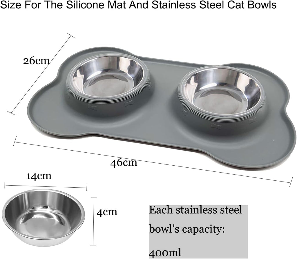 Dog Bowls, Puppy Bowl YOKA Double Stainless | PetNestUK