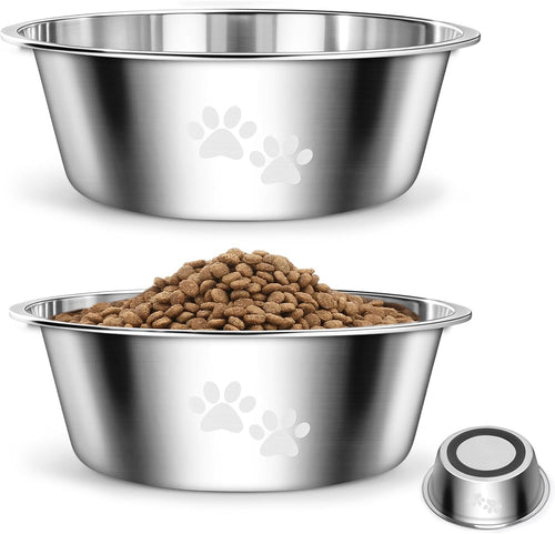 2 Pack Dog Bowls, Stainless Steel Dog Bowls with | PetNestUK