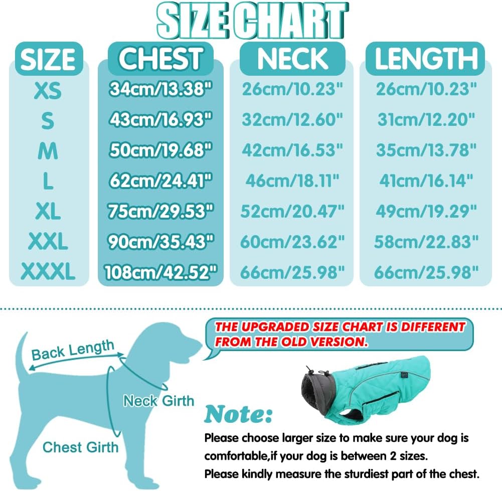 EMUST Fleece-Lined Winter Dog Coat