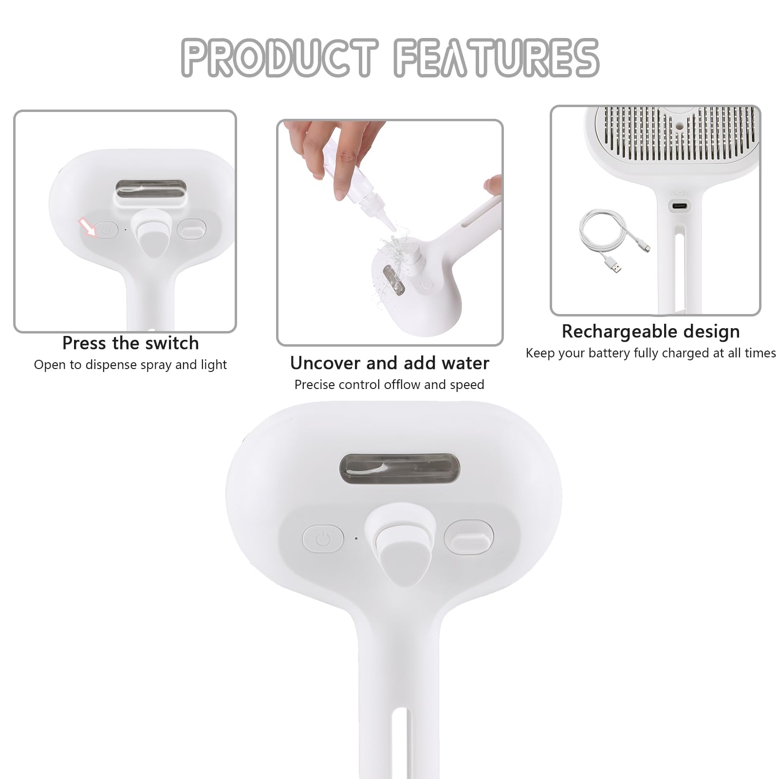 2 in 1 Pet Spray Hair Removal Comb | PetNestUK