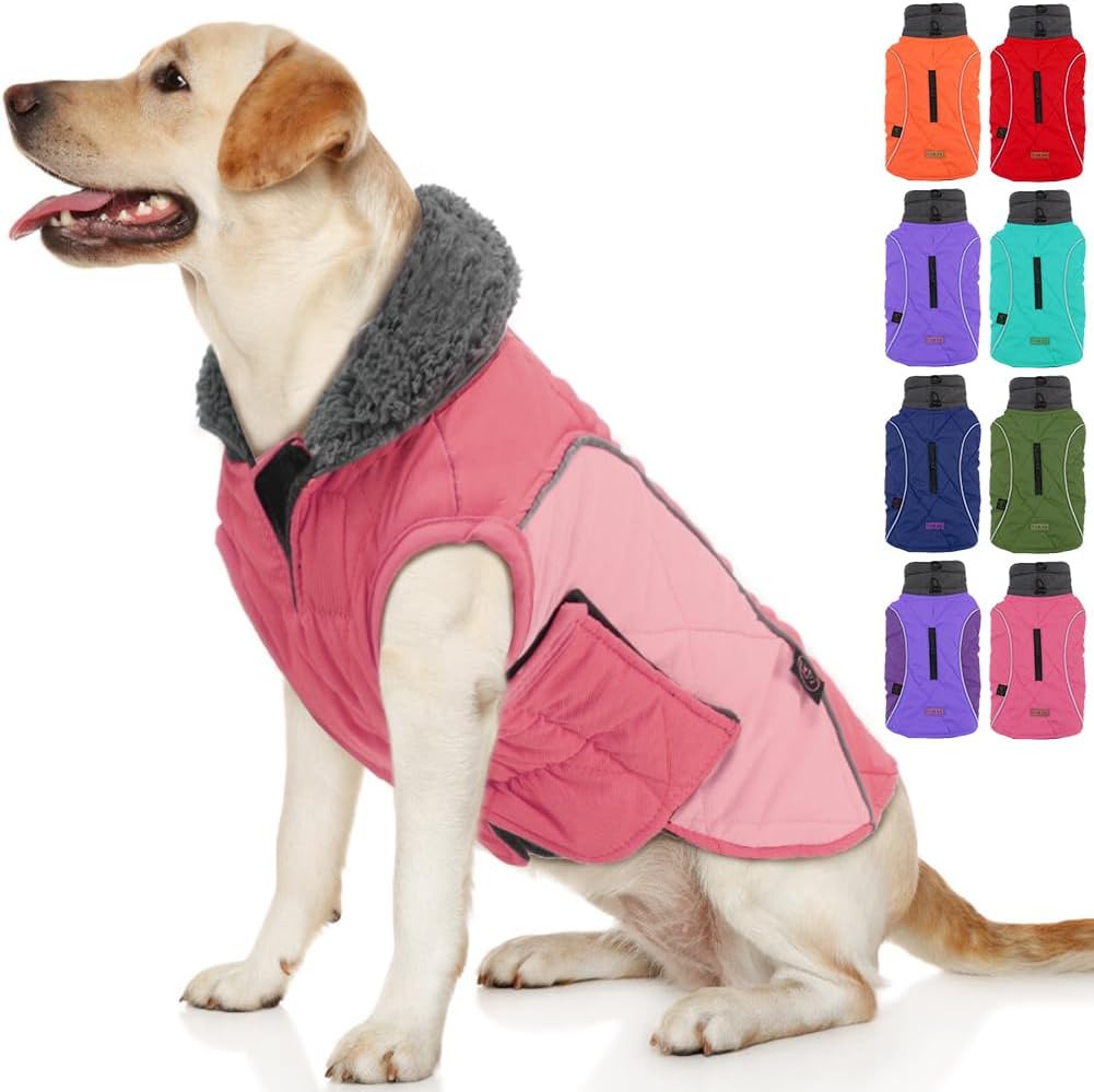 EMUST Winter Dog Coats, Fleece Dog Apparel for | PetNestUK