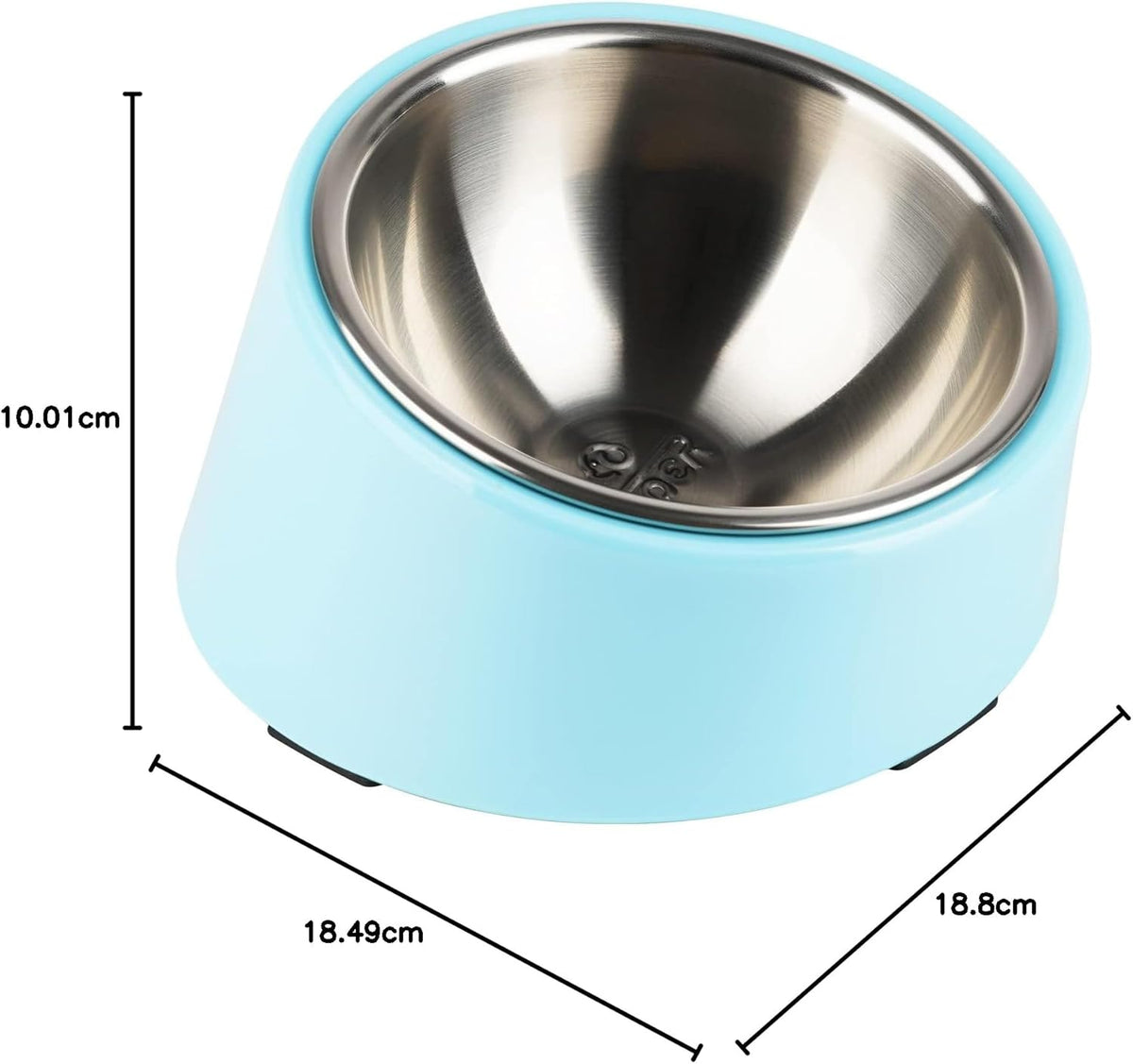 SuperDesign Slanted Stainless-Steel Pet Bowl