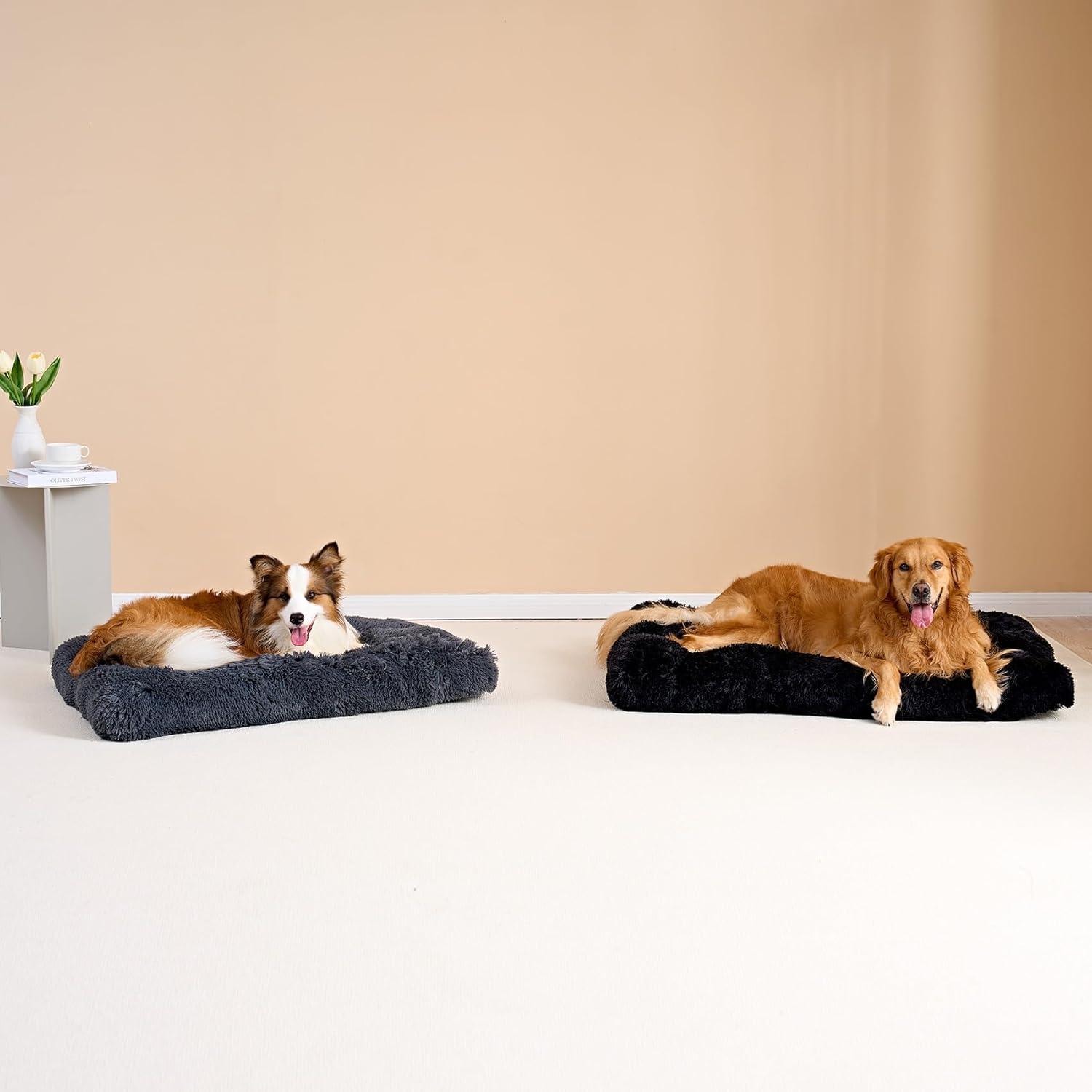 EHEYCIGA Calming Dog Bed Medium, Fluffy Anti | PetNestUK