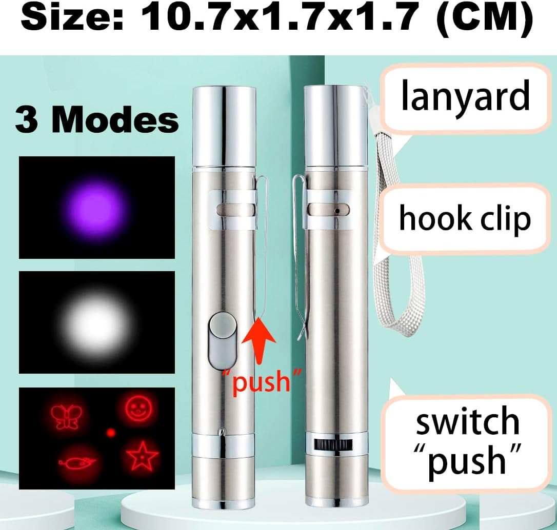 Cakkone Cat Toys, 7 in 1 Function Red Pointer | PetNestUK