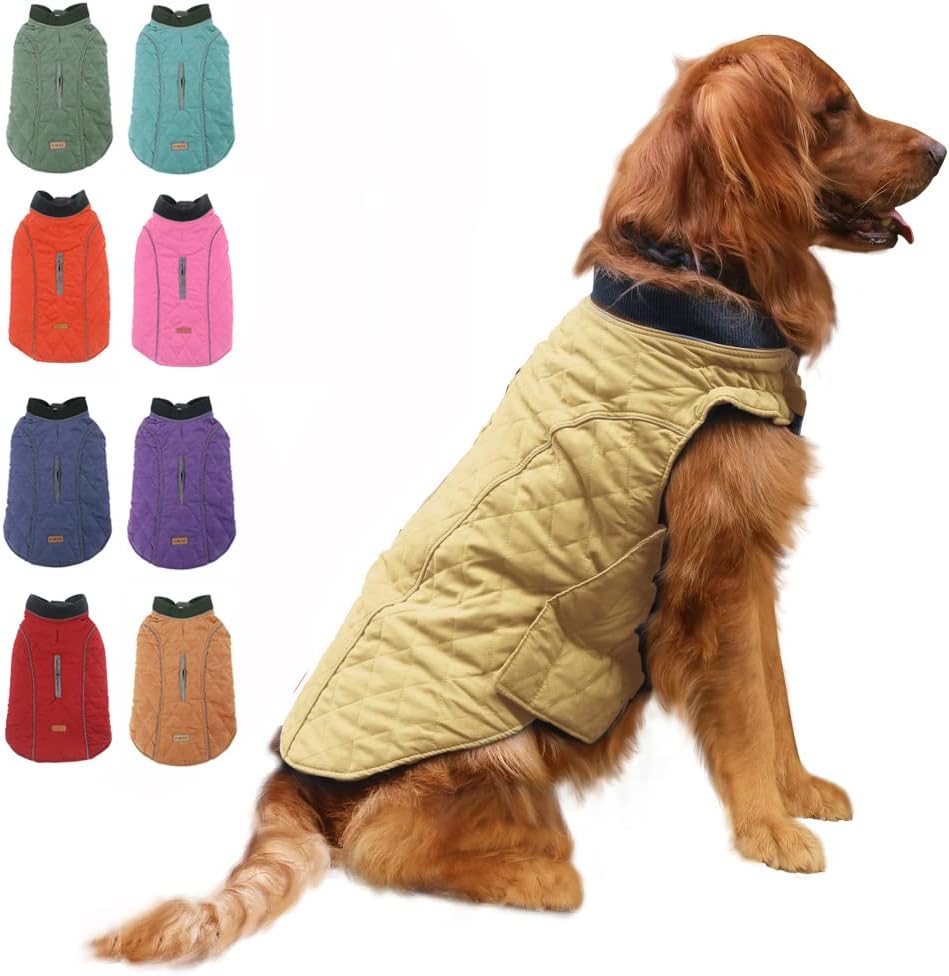 EMUST Winter Dog Coats, Fleece Dog Apparel for | PetNestUK