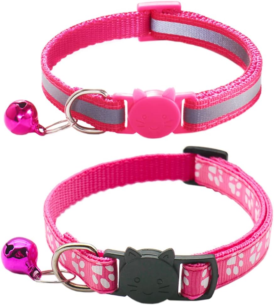 Qinao 2Pack Cat Collars Quick Release Reflective | PetNestUK