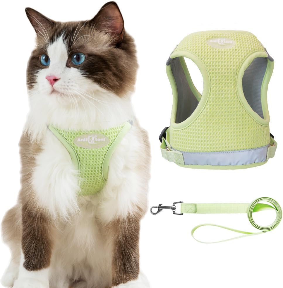 Anlitent Soft Mesh No Pull Cat Harness and Lead | PetNestUK