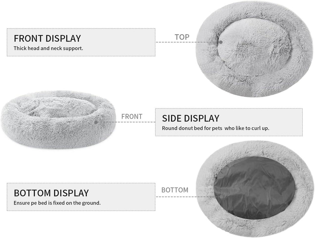 YOJOGEE Calming Donut Puppy Bed for Medium Small | PetNestUK
