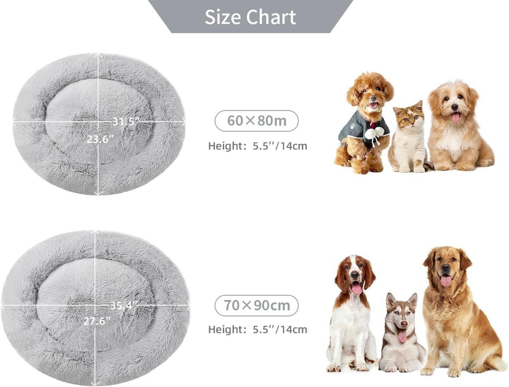 YOJOGEE Faux-Fur Donut Pet Bed