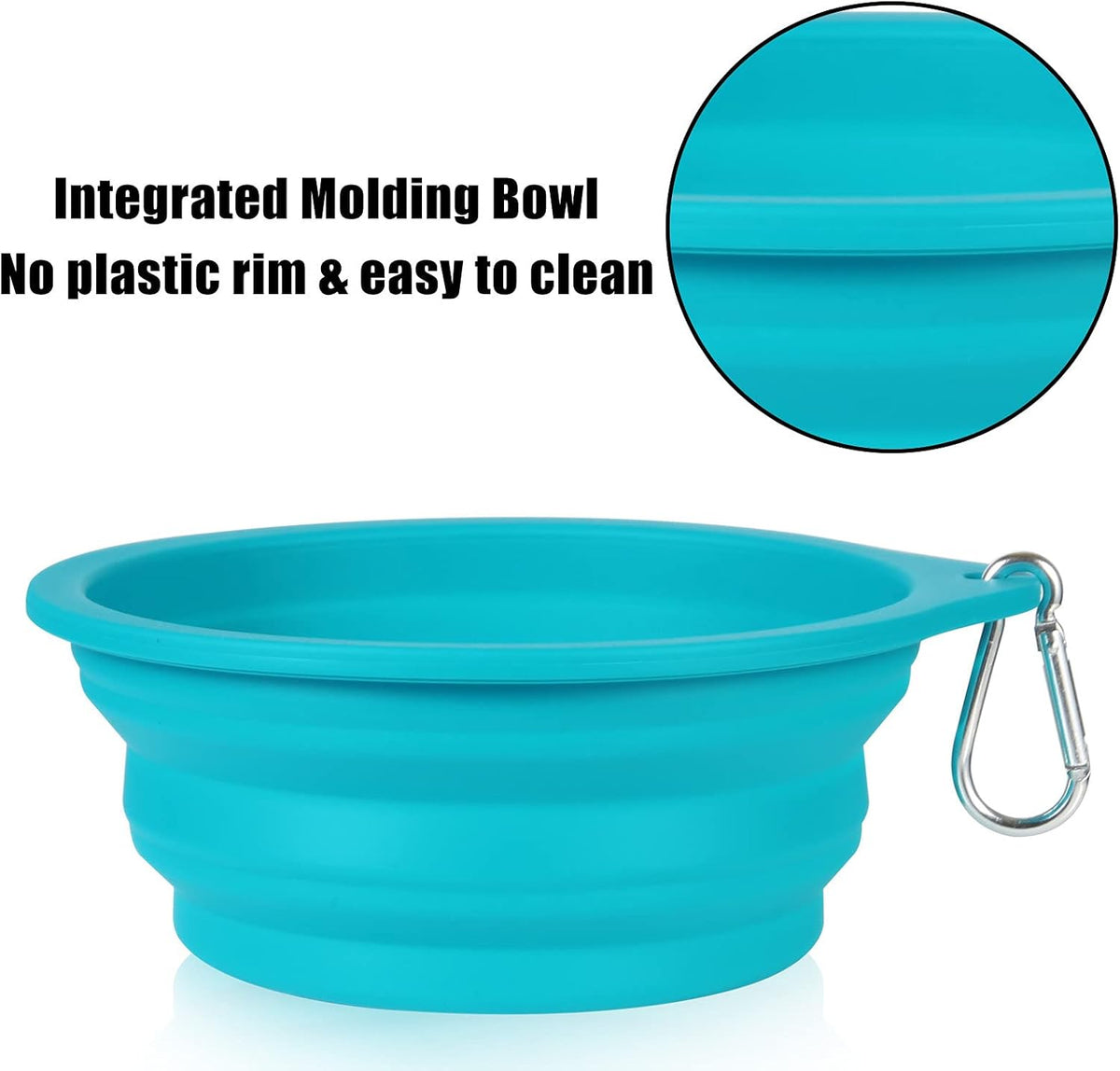 SLSON Collapsible Pet Travel Bowls, Pack of 2