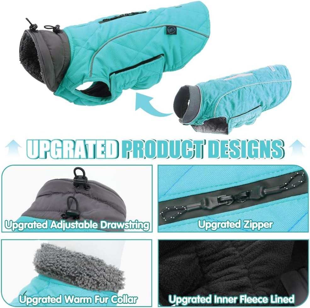 EMUST Winter Dog Coats, Fleece Dog Apparel for | PetNestUK