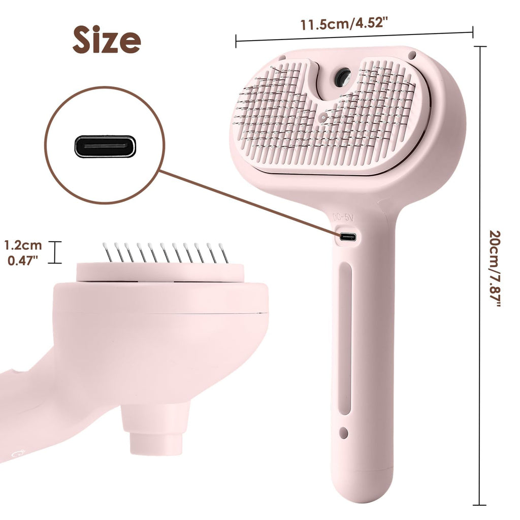 Pet Steam Brush for Dogs & Cats Hair Shedding | PetNestUK