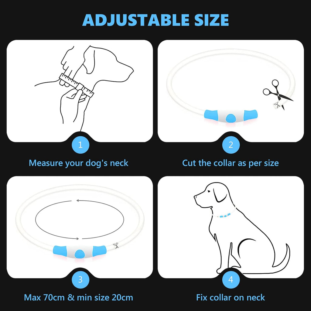 SerDa-Run Light Up Dog Collar, Dog Collar Lights | PetNestUK