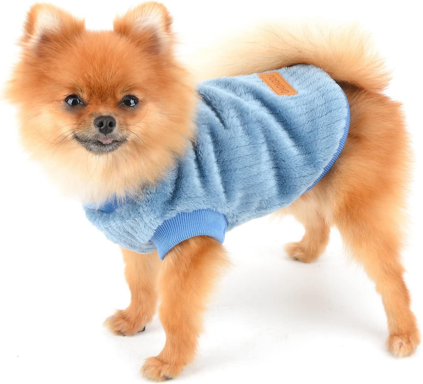 SMALLLEE_LUCKY_STORE Pet Ribbed Fleece Jumpers | PetNestUK