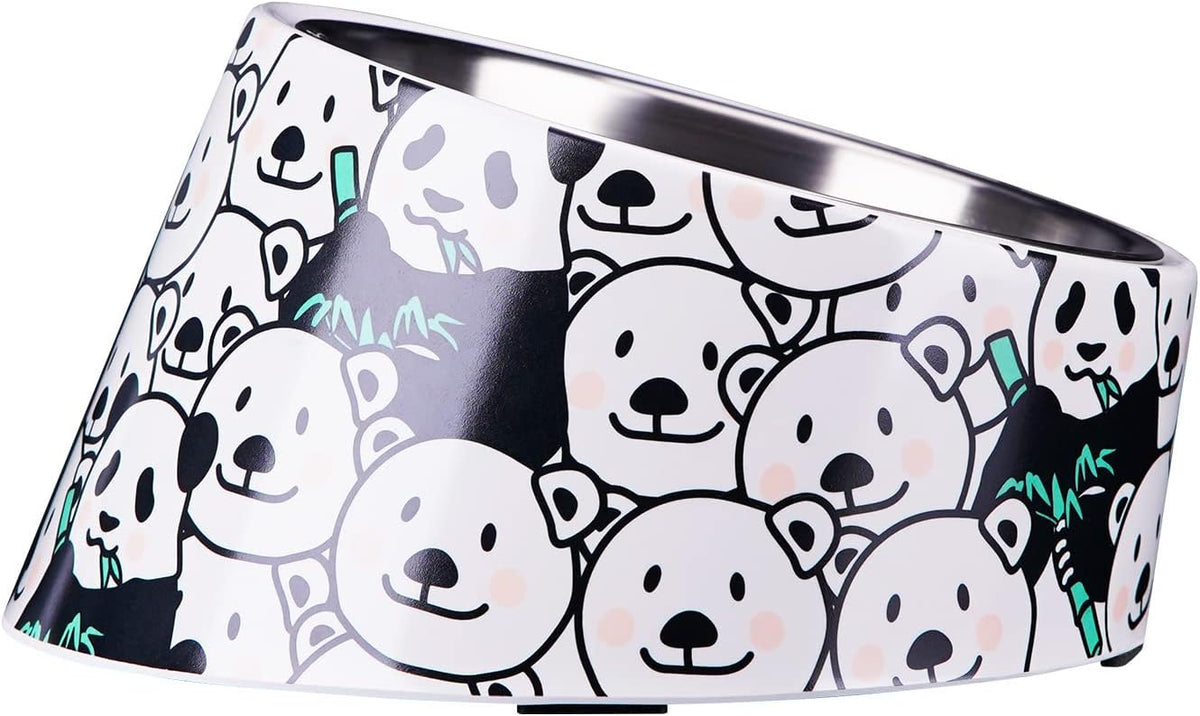 SuperDesign Slanted Stainless-Steel Pet Bowl