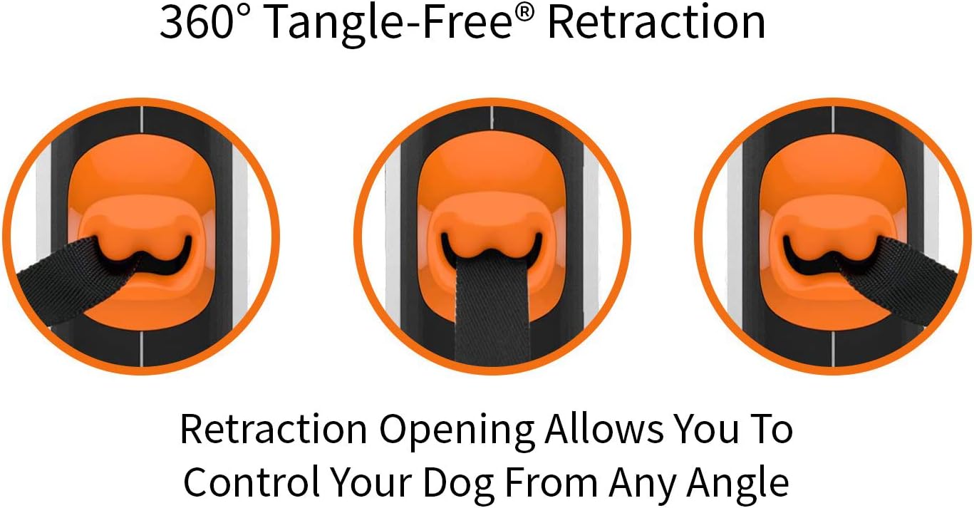 TUG 360° Tangle-Free Retractable Dog Lead for Up | PetNestUK