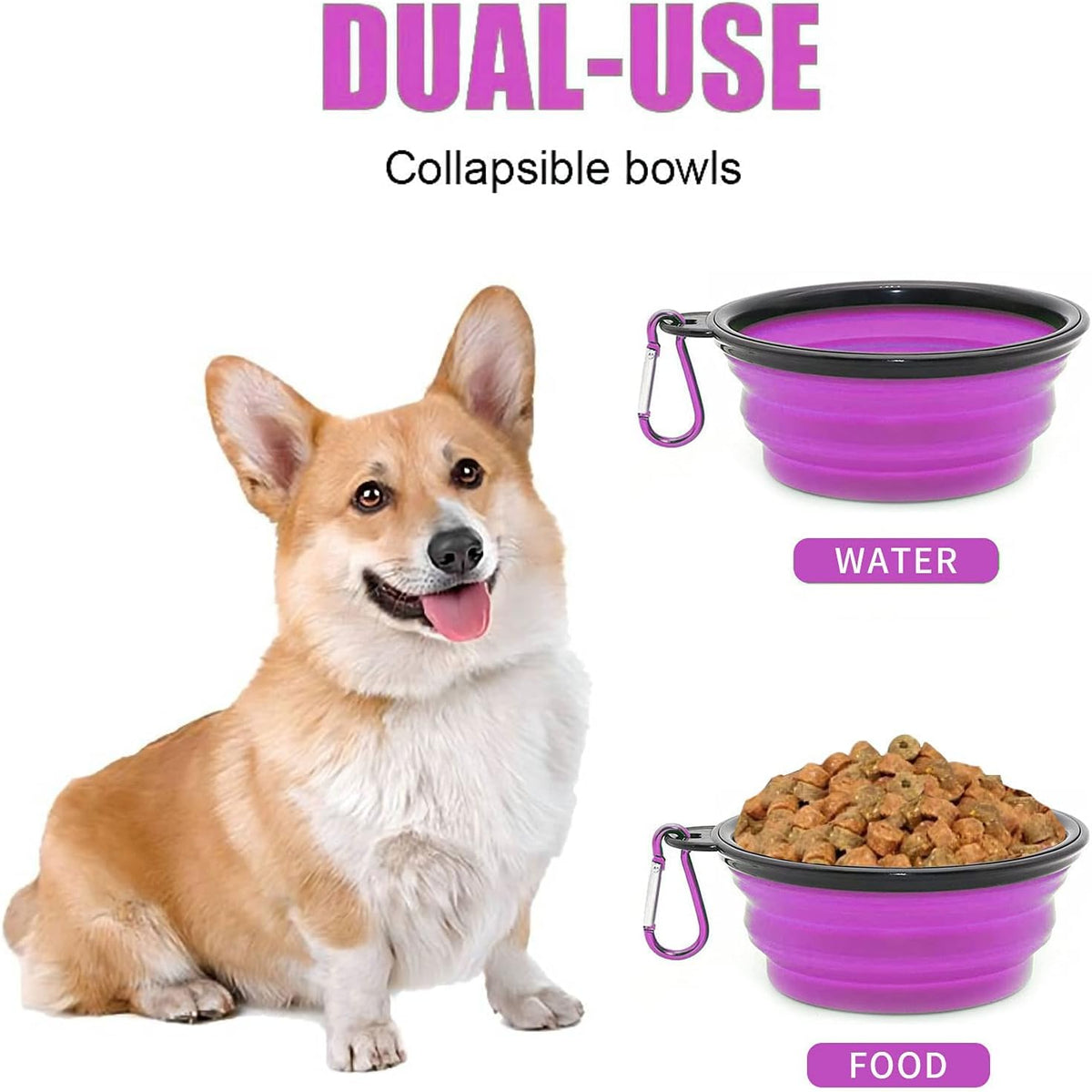 Coolon Collapsible Travel Bowls for Pets