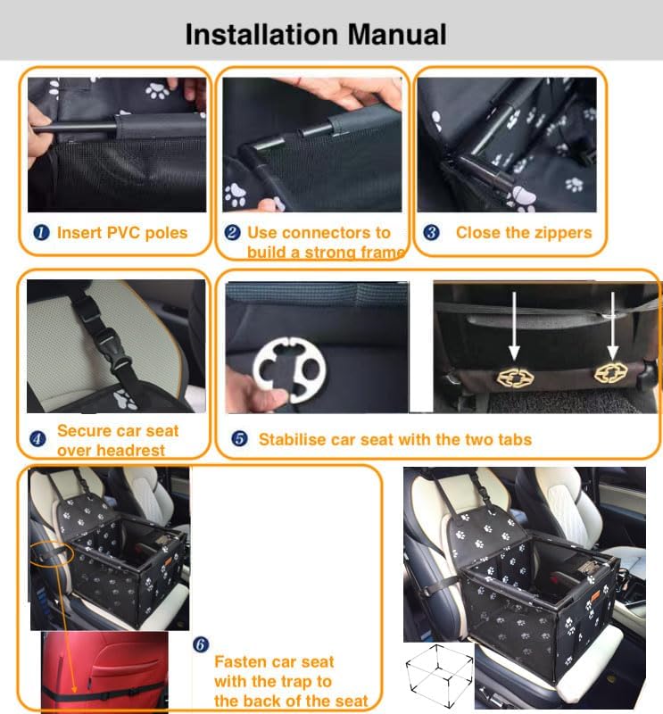 GoBuyer Waterproof Pet Dog Car Seat Booster | PetNestUK