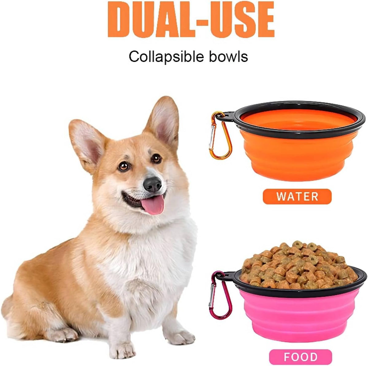 Coolon Collapsible Travel Bowls for Pets