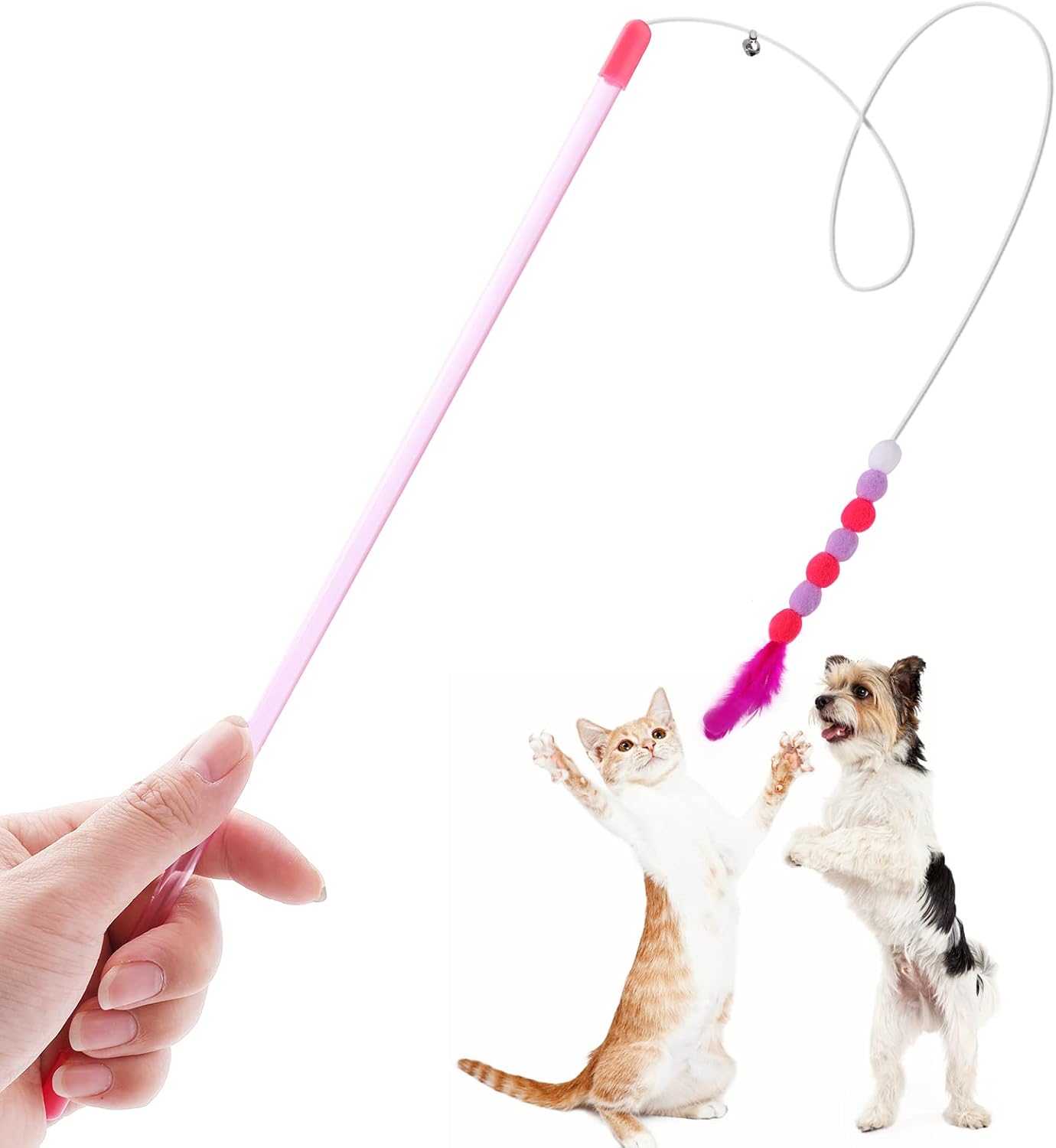 cobee Cat Feather Toys, Soft Cat Wand Toy with | PetNestUK