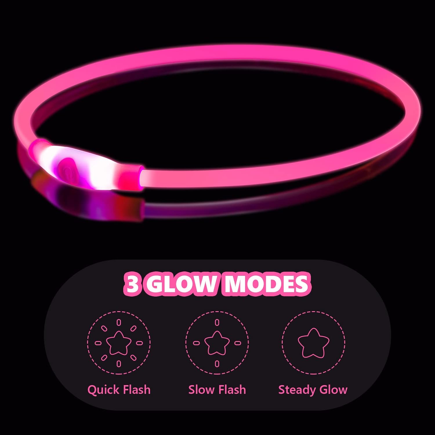 SerDa-Run Light Up Dog Collar, Dog Collar Lights | PetNestUK