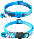 Qinao Reflective Cat Collars with Bells, Pack of 2