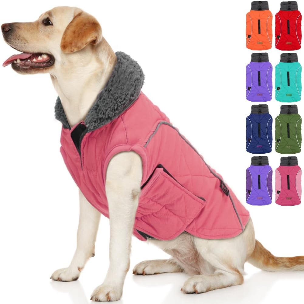 EMUST Winter Dog Coats, Fleece Dog Apparel for | PetNestUK