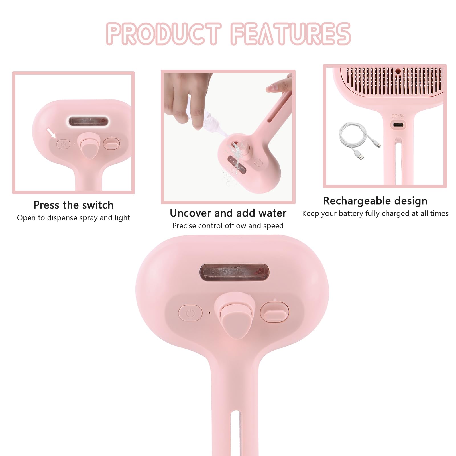 2 in 1 Pet Spray Hair Removal Comb | PetNestUK