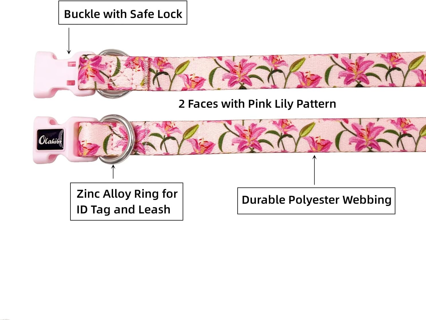 Olahibi Daisy Pattern Dog Collar and Leash | PetNestUK