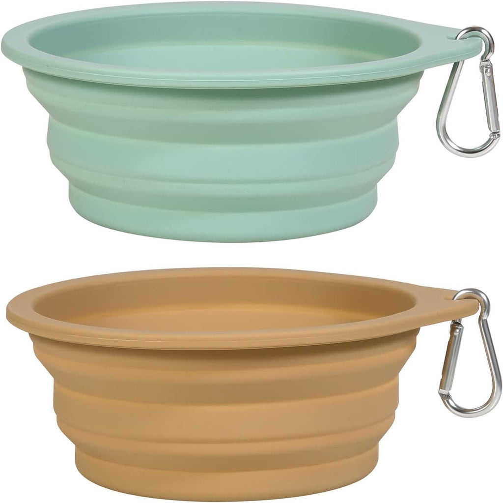 SLSON Collapsible Pet Travel Bowls, Pack of 2