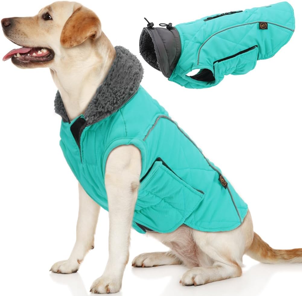 EMUST Winter Dog Coats, Fleece Dog Apparel for | PetNestUK