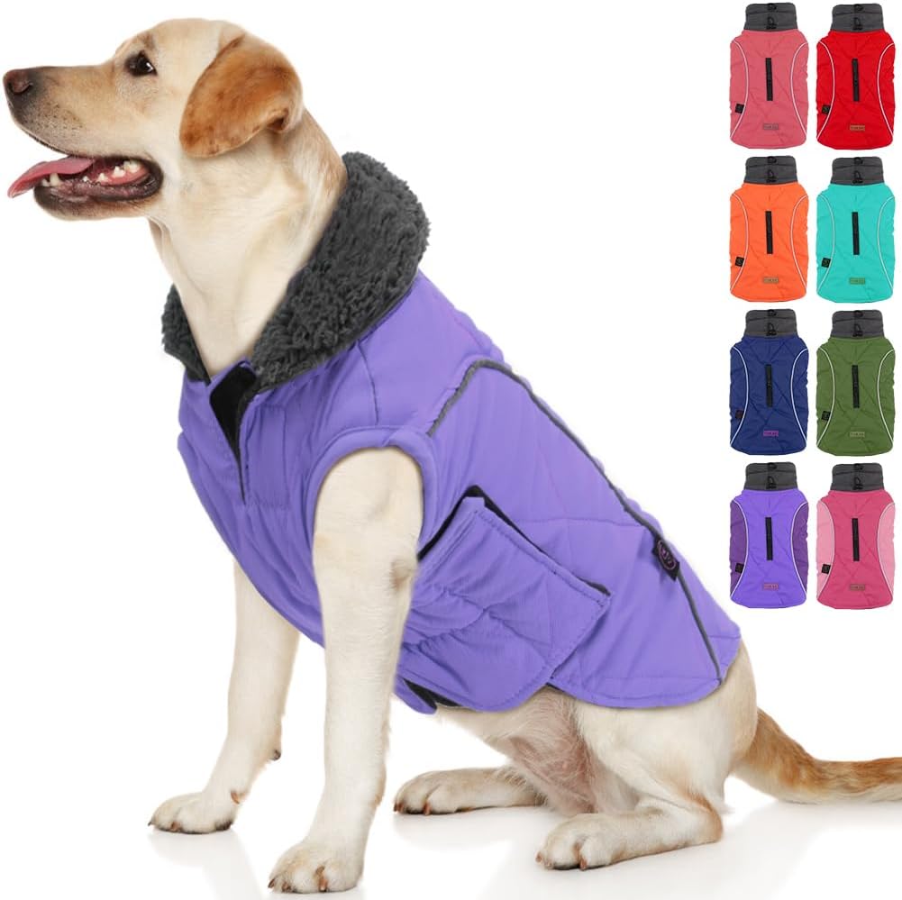 EMUST Winter Dog Coats, Fleece Dog Apparel for | PetNestUK