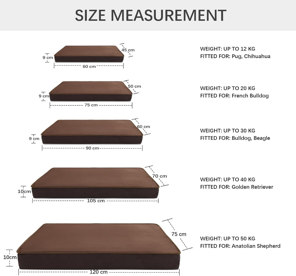 Jaspuriea Orthopedic Dog Beds Washable with | PetNestUK
