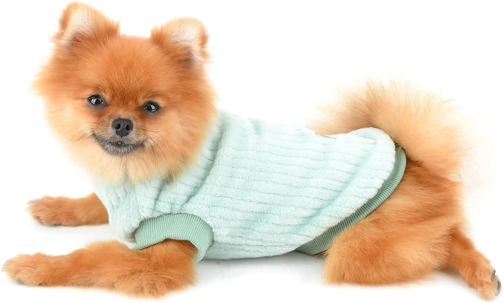 SMALLLEE_LUCKY_STORE Pet Ribbed Fleece Jumpers | PetNestUK
