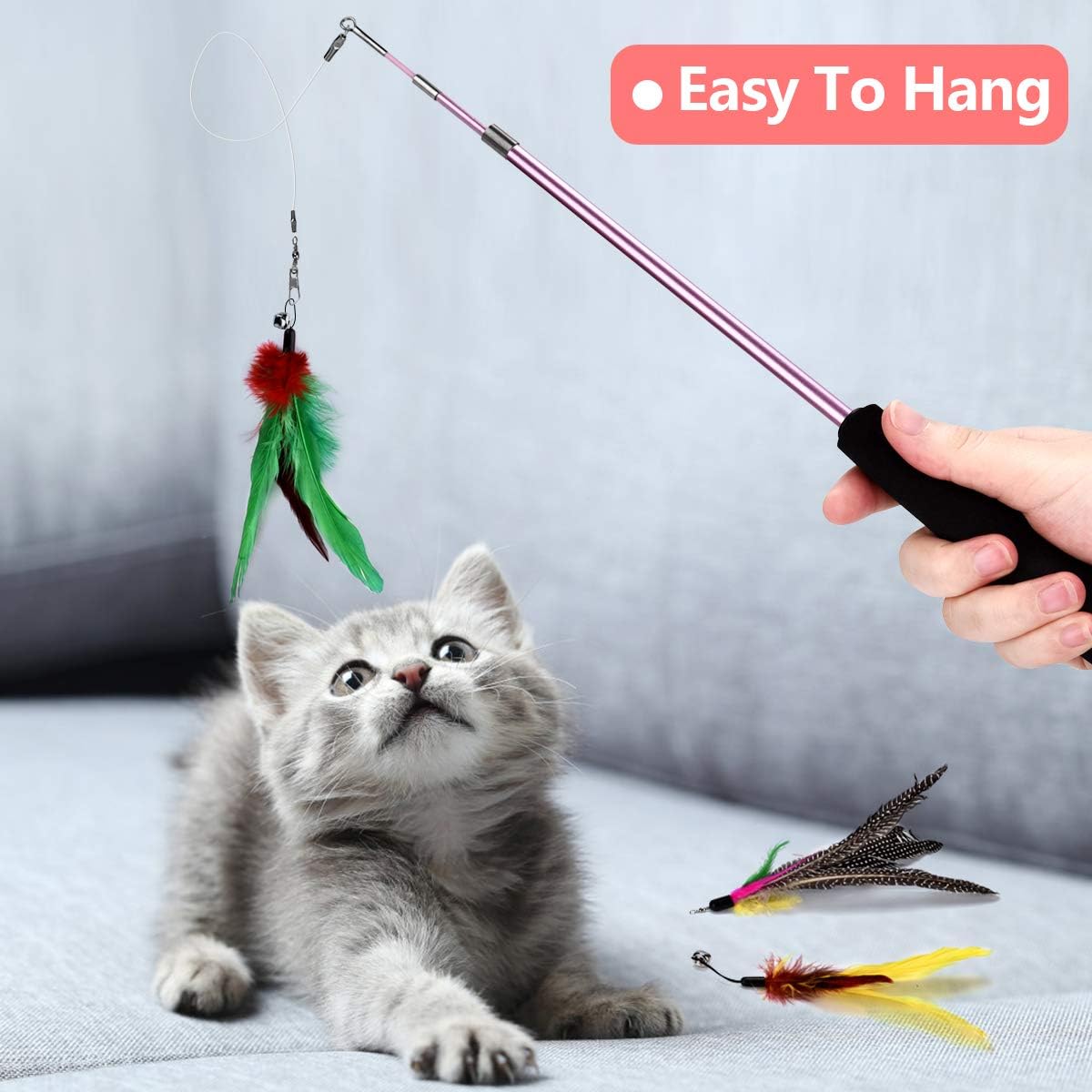 Bojafa Cat Teaser Wand Set, 15 Pieces