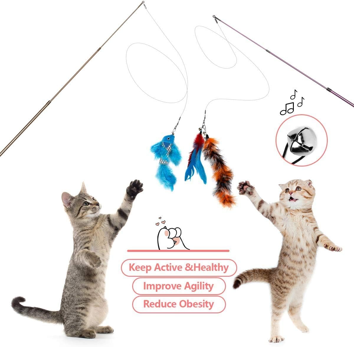 Bojafa Cat Toys For Indoor Cats Adult | PetNestUK