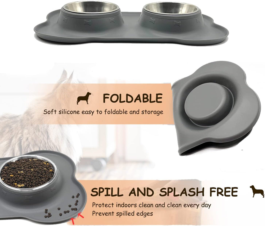 Dog Bowls, Puppy Bowl YOKA Double Stainless | PetNestUK