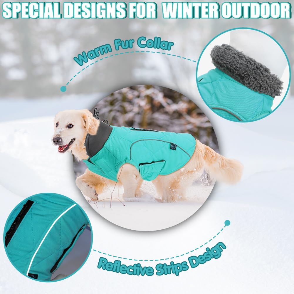 EMUST Fleece-Lined Winter Dog Coat