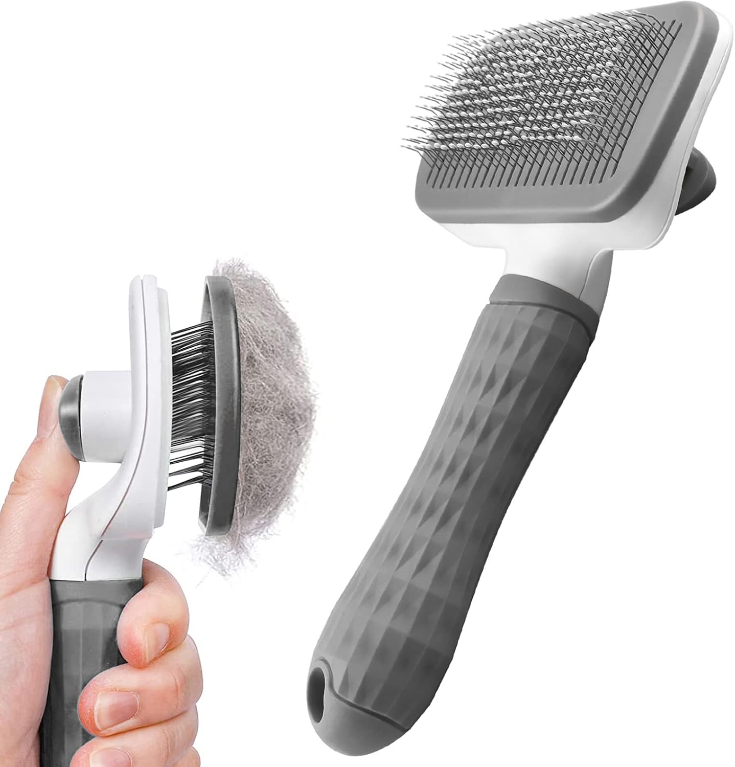 Dog Brush Cat Brush Grooming Comb,Self Cleaning | PetNestUK